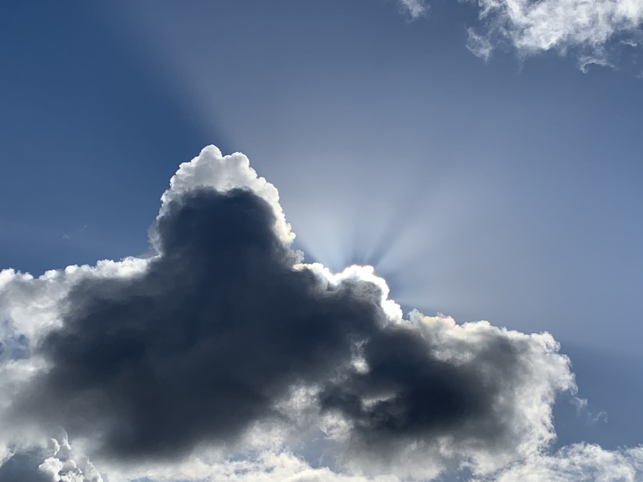 Clouds with sunshine in the sky